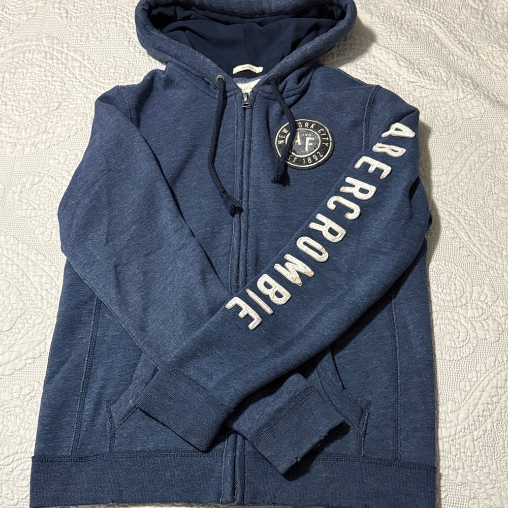 Abercrombie & Fitch Navy Zip-Up Jacket